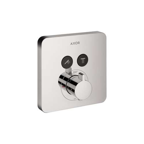 Axor Showerselect Thermostatic Trim Softcube For 2 Functions In Chrome, 36707001