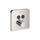Axor Showerselect Thermostatic Trim Softcube For 2 Functions In Chrome, 36707001
