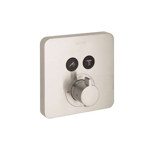 Axor Showerselect Thermostatic Trim Softcube For 2 Functions In Brushed Nickel, 36707821