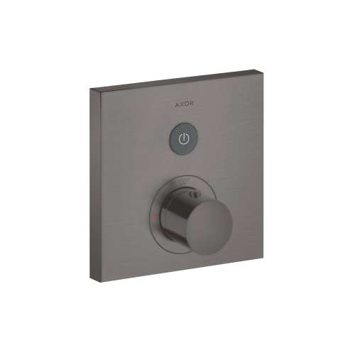 Axor Showerselect Thermostatic Trim Square For 1 Function In Brushed Black Chrome, 36714341