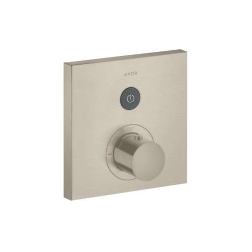 Axor Showerselect Thermostatic Trim Square For 1 Function In Brushed Nickel, 36714821