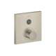 Axor Showerselect Thermostatic Trim Square For 1 Function In Brushed Nickel, 36714821