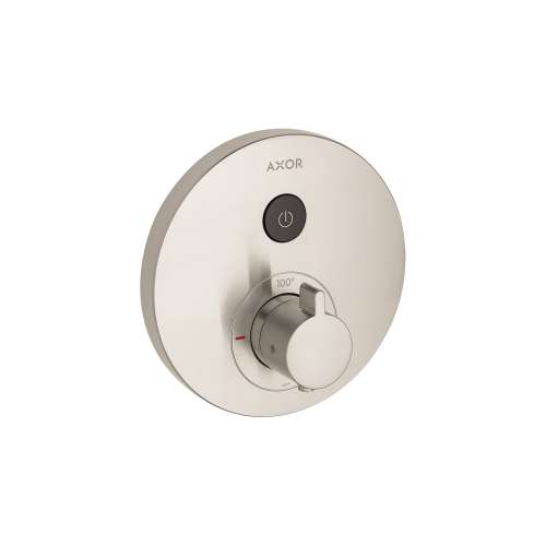 Axor Showerselect Thermostatic Trim Round For 1 Function In Brushed Nickel, 36722821