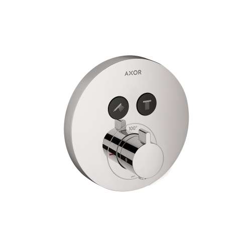 Axor Showerselect Thermostatic Trim Round For 2 Functions In Chrome, 36723001