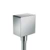Axor Showersolutions Wall Outlet Square With Check Valves In Chrome, 36732001