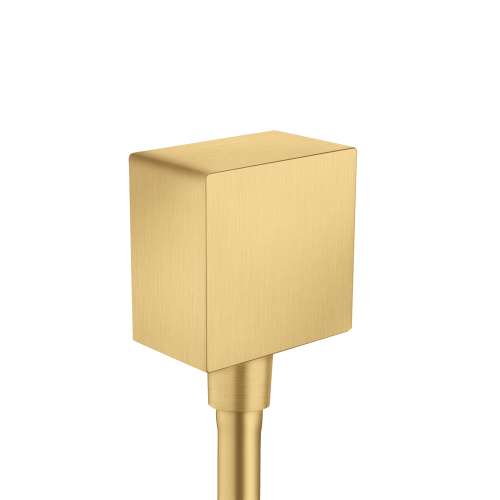 Axor Showersolutions Wall Outlet Square With Check Valves In Brushed Gold Optic, 36732251
