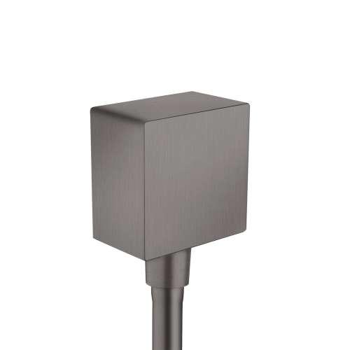Axor Showersolutions Wall Outlet Square With Check Valves In Brushed Black Chrome, 36732341