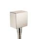 Axor Showersolutions Wall Outlet Square With Check Valves In Brushed Nickel, 36732821