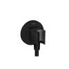 Axor Showersolutions Wall Outlet With Handshower Holder, Round In Matte Black, 36733671