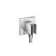 Axor Showersolutions Wall Outlet With Handshower Holder, Square In Chrome, 36734001