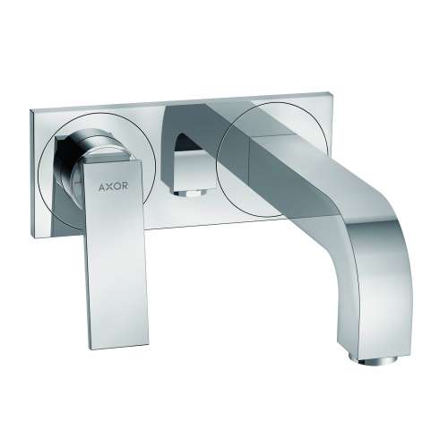 Axor Citterio Wall-Mounted Single-Handle Faucet Trim With Base Plate, 1.2 Gpm In Chrome, 39119001