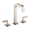 Axor Citterio Widespread Faucet 170 With Lever Handles And Pop-Up Drain, 1.2 Gpm In Brushed Nickel, 39135821
