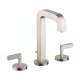 Axor Citterio Widespread Faucet 170 With Lever Handles And Pop-Up Drain, 1.2 Gpm In Brushed Nickel, 39135821