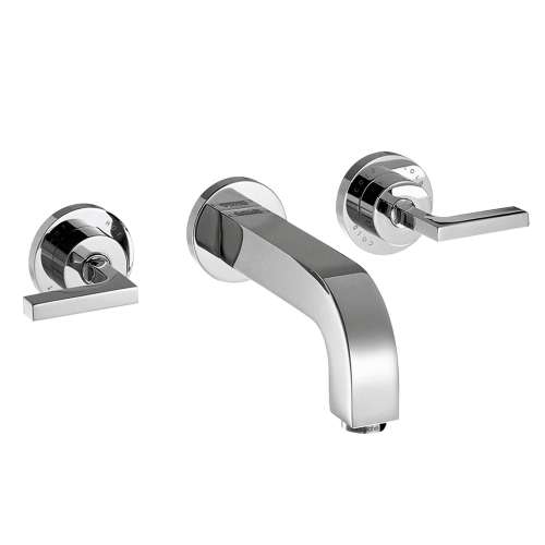 Axor Citterio Wall-Mounted Widespread Faucet Trim With Lever Handles, 1.2 Gpm In Chrome, 39147001