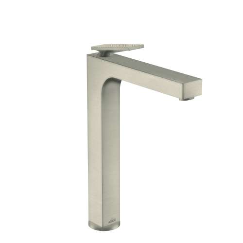 Axor Citterio Single-Hole Faucet 280 With Pop-Up Drain- Rhombic Cut, 1.2 Gpm In Brushed Nickel, 39151821