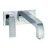 Axor Citterio Wall-Mounted Single-Handle Faucet Trim With Base Plate- Rhombic Cut, 1.2 Gpm In Chrome, 39171001