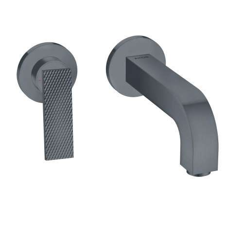 Axor Citterio Wall-Mounted Single-Handle Faucet Trim- Rhombic Cut, 1.2 Gpm In Brushed Black Chrome, 39181341