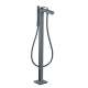 Axor Citterio Freestanding Tub Filler Trim With 1.75 Gpm Handshower In Brushed Black Chrome, 39440341