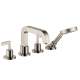 Axor Citterio 4-Hole Roman Tub Set Trim With Lever Handles And 1.75 Gpm Handshower In Brushed Nickel, 39462821