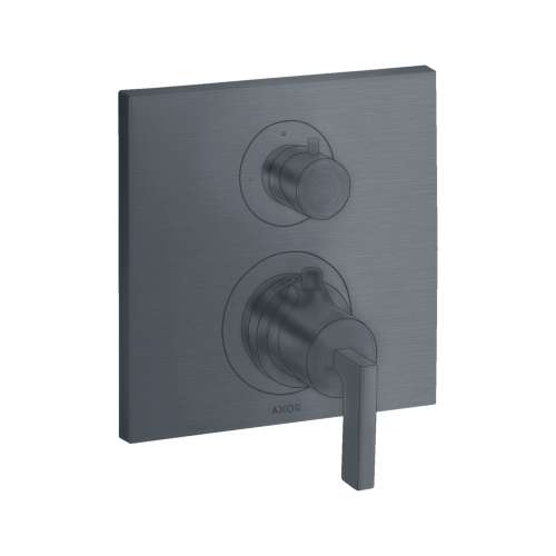 Axor Citterio Thermostatic Trim With Volume Control In Brushed Black Chrome, 39700341