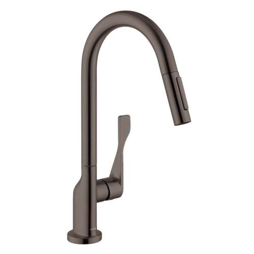 Axor Citterio Higharc Kitchen Faucet 2-Spray Pull-Down, 1.75 Gpm In Brushed Black Chrome, 39835341