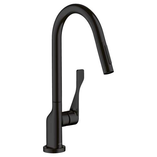Axor Citterio Higharc Kitchen Faucet 2-Spray Pull-Down, 1.75 Gpm In Matte Black, 39835671