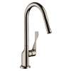 Axor Citterio Higharc Kitchen Faucet 2-Spray Pull-Down, 1.75 Gpm In Polished Nickel, 39835831
