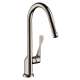Axor Citterio Higharc Kitchen Faucet 2-Spray Pull-Down, 1.75 Gpm In Polished Nickel, 39835831