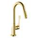 Axor Citterio Prep Kitchen Faucet 2-Spray Pull-Down, 1.75 Gpm In Brushed Gold Optic, 39836251