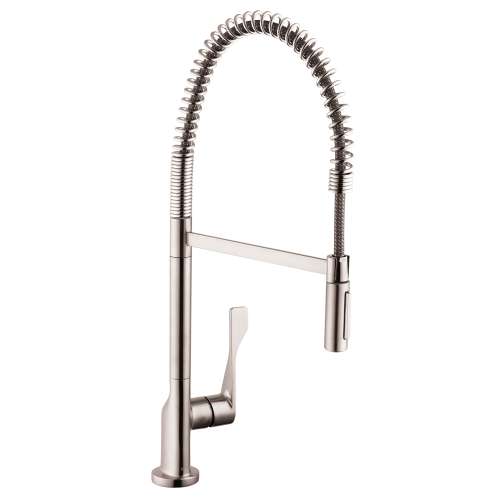 Axor Citterio Semi-Pro Kitchen Faucet 2-Spray, 1.75 Gpm In Stainless Steel Optic, 39840801