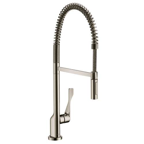 Axor Citterio Semi-Pro Kitchen Faucet 2-Spray, 1.5 Gpm In Polished Nickel, 39841831