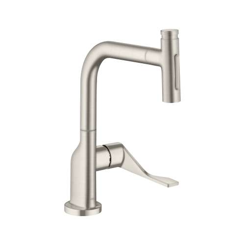 Axor Citterio Kitchen Faucet Select 2-Spray Pull-Out, 1.5 Gpm In Steel Optic, 39856801
