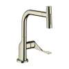 Axor Citterio Kitchen Faucet Select 2-Spray Pull-Out With Sbox, 1.75 Gpm In Polished Nickel, 39862831
