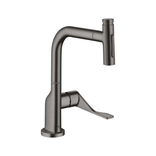 Axor Citterio Kitchen Faucet Select 2-Spray Pull-Out, 1.75 Gpm In Brushed Black Chrome, 39863341