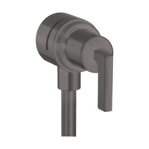 Axor Citterio Wall Outlet With Check Valves And Volume Control, Lever-Handle In Brushed Black Chrome, 39882341