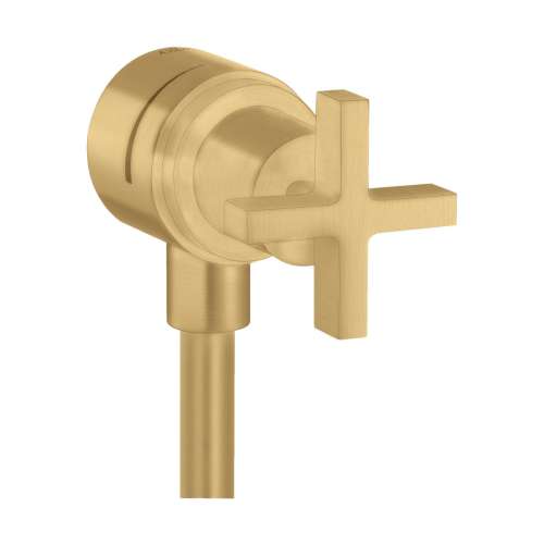 Axor Citterio Wall Outlet With Check Valves And Volume Control, Cross-Handle In Brushed Gold Optic, 39883251