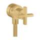 Axor Citterio Wall Outlet With Check Valves And Volume Control, Cross-Handle In Brushed Gold Optic, 39883251