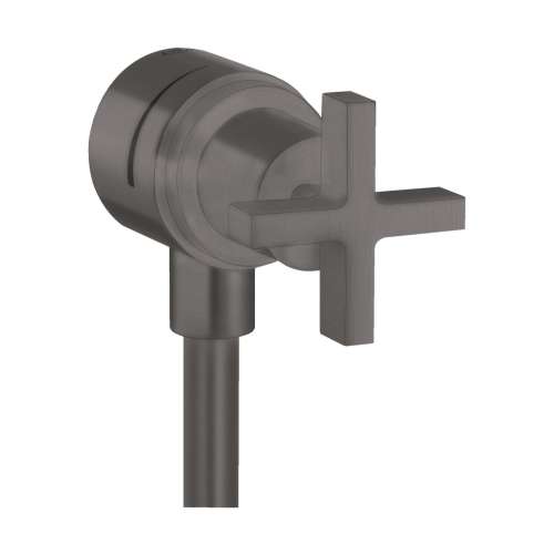 Axor Citterio Wall Outlet With Check Valves And Volume Control, Cross-Handle In Brushed Black Chrome, 39883341