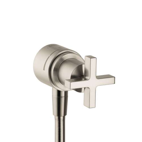 Axor Citterio Wall Outlet With Check Valves And Volume Control, Cross-Handle In Brushed Nickel, 39883821