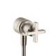 Axor Citterio Wall Outlet With Check Valves And Volume Control, Cross-Handle In Brushed Nickel, 39883821