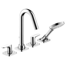 34448001-M Citterio M 4-Hole Roman Tub Set Trim with Handshower in Chrome