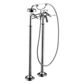 16563001-M Montreux 2-Handle Freestanding Tub Filler Trim with Lever Handles and Handshower in Chrome