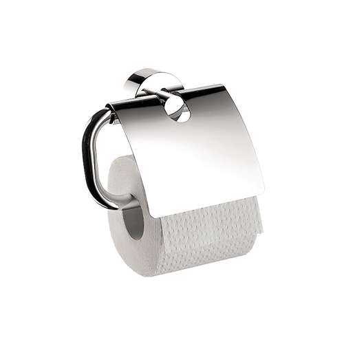 Axor Uno Toilet Paper Holder With Cover In Chrome, 41538000