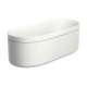 Axor Suite Tubs Round With Pop-Up Drain, 74 1/8" In Brushed Bronze, 42005140