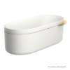 Axor Suite Tubs Round With Pop-Up Drain, 74 1/8" In Polished Gold Optic, 42005990