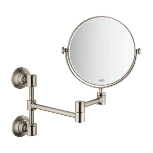 Axor Montreux Shaving Mirror In Brushed Nickel, 42090820