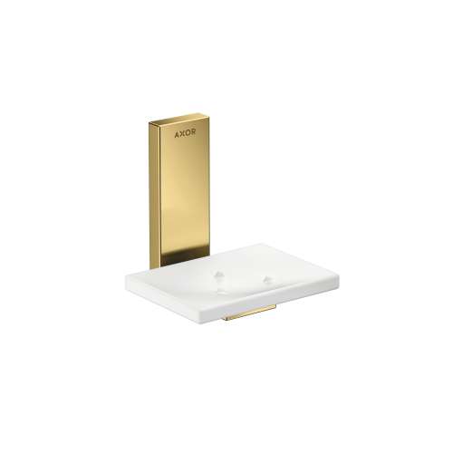 Axor Universal Rectangular Soap Dish In Polished Gold Optic, 42605990