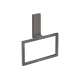 Axor Universal Rectangular Towel Ring In Brushed Black Chrome, 42623340