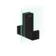 Axor Universal Rectangular Shower Door Handle In Matte Black, 42639670