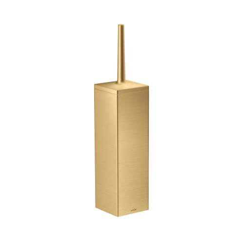 Axor Universal Rectangular Toilet Brush Holder, Wall-Mounted In Brushed Gold Optic, 42655250